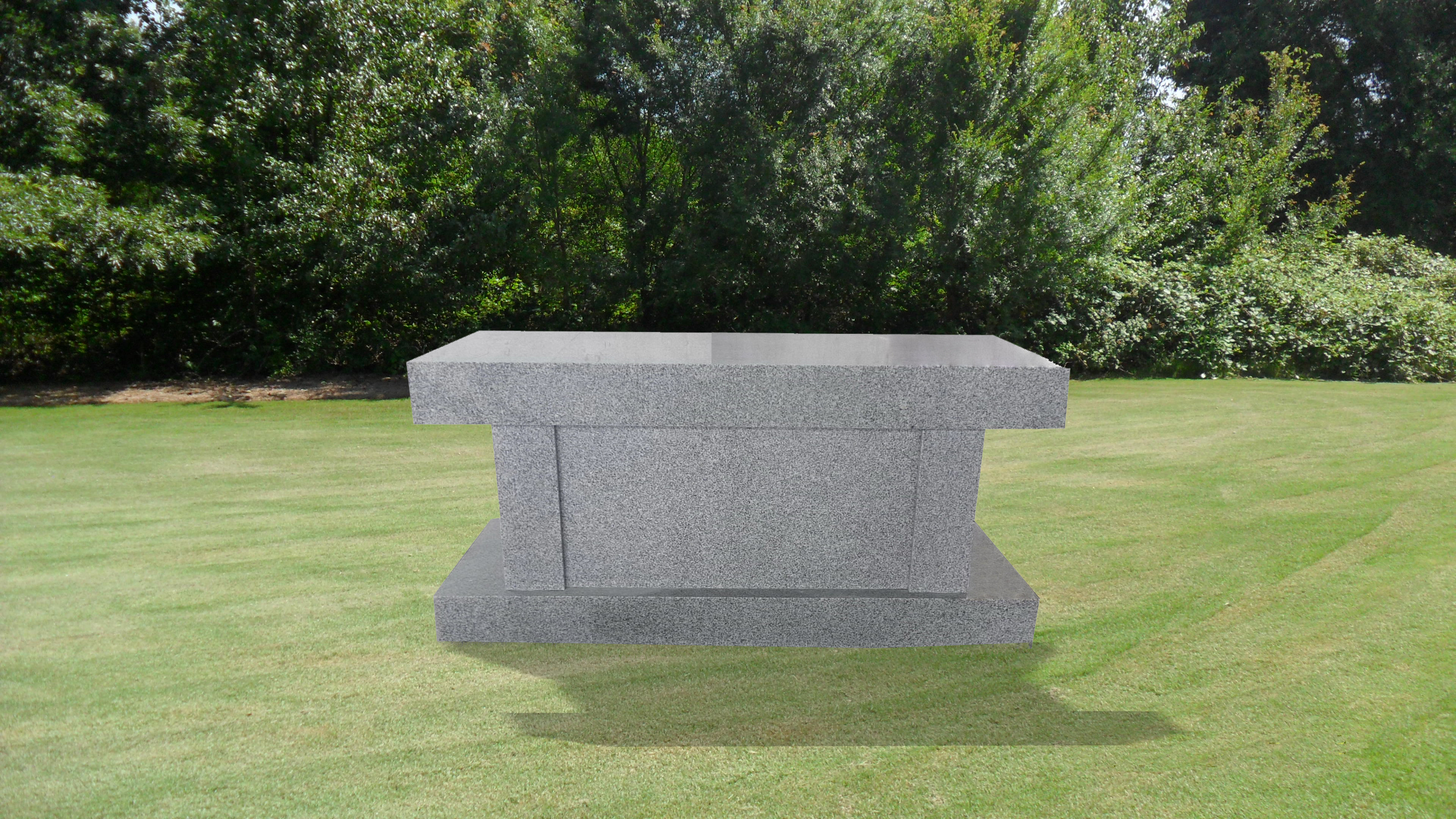 Cremation Bench with large niche