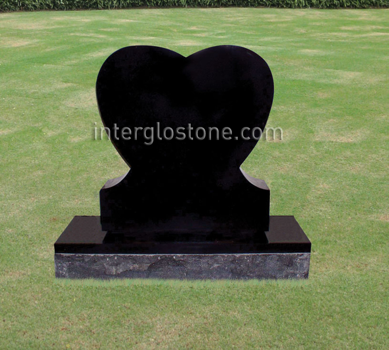 Single Heart Headstone