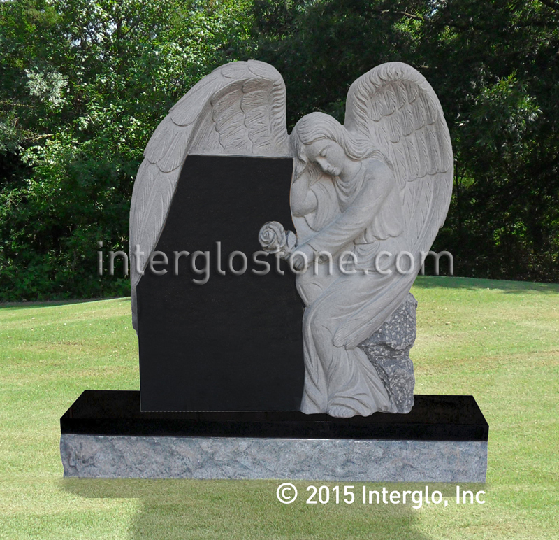 Sitting Angel 2 Headstone