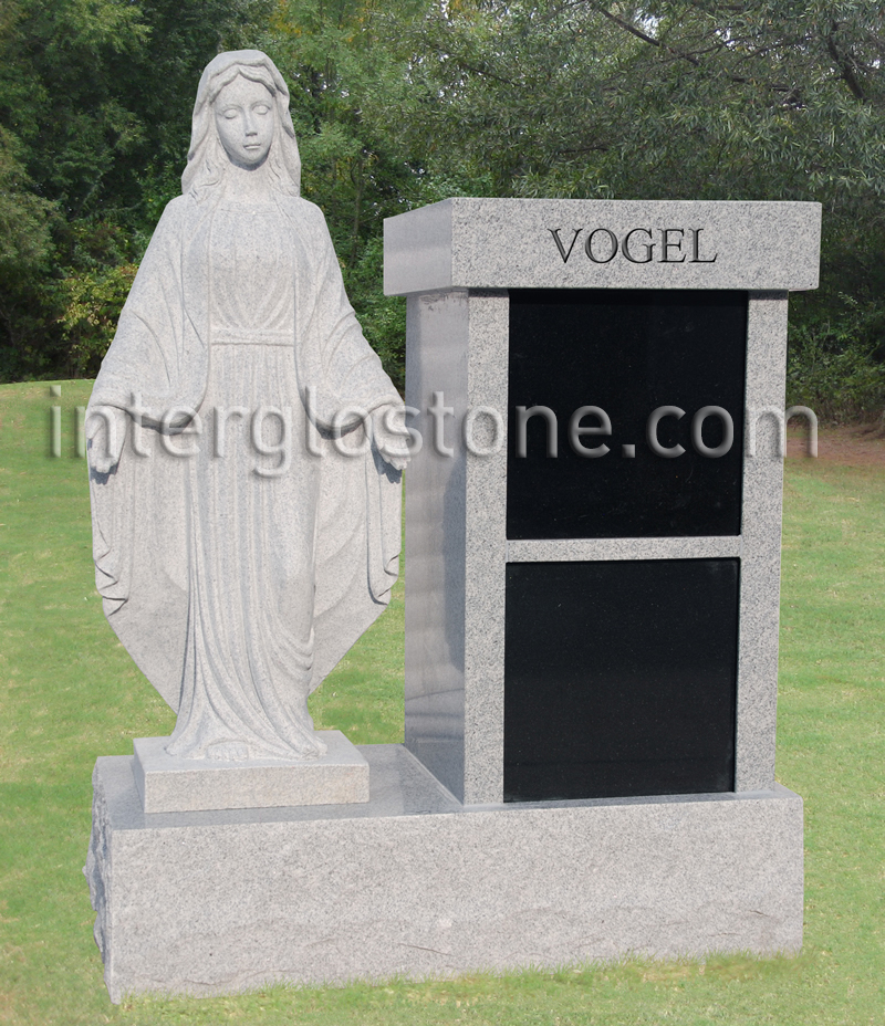 Vertical TWO NICHE Cremation Memorial