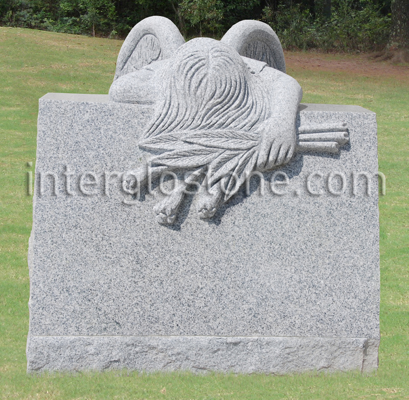Weeping Angel Slant Headstone