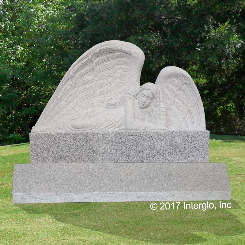 Angel in Repose Small Headstone