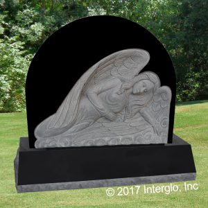 single-angel-on-clouds-bas-relief-headstone