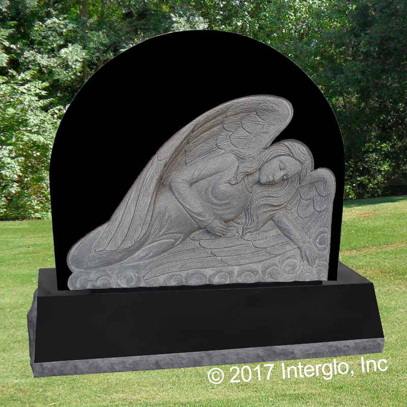 single-angel-on-clouds-bas-relief-headstone