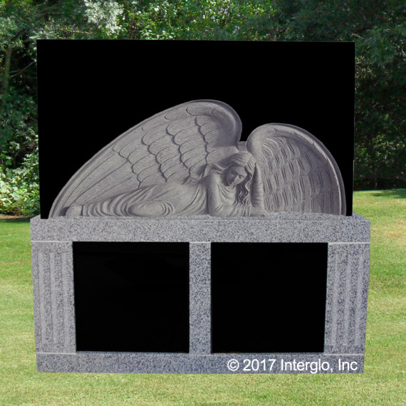 angel-in-repose-bas-relief-headstone-on-base-unit