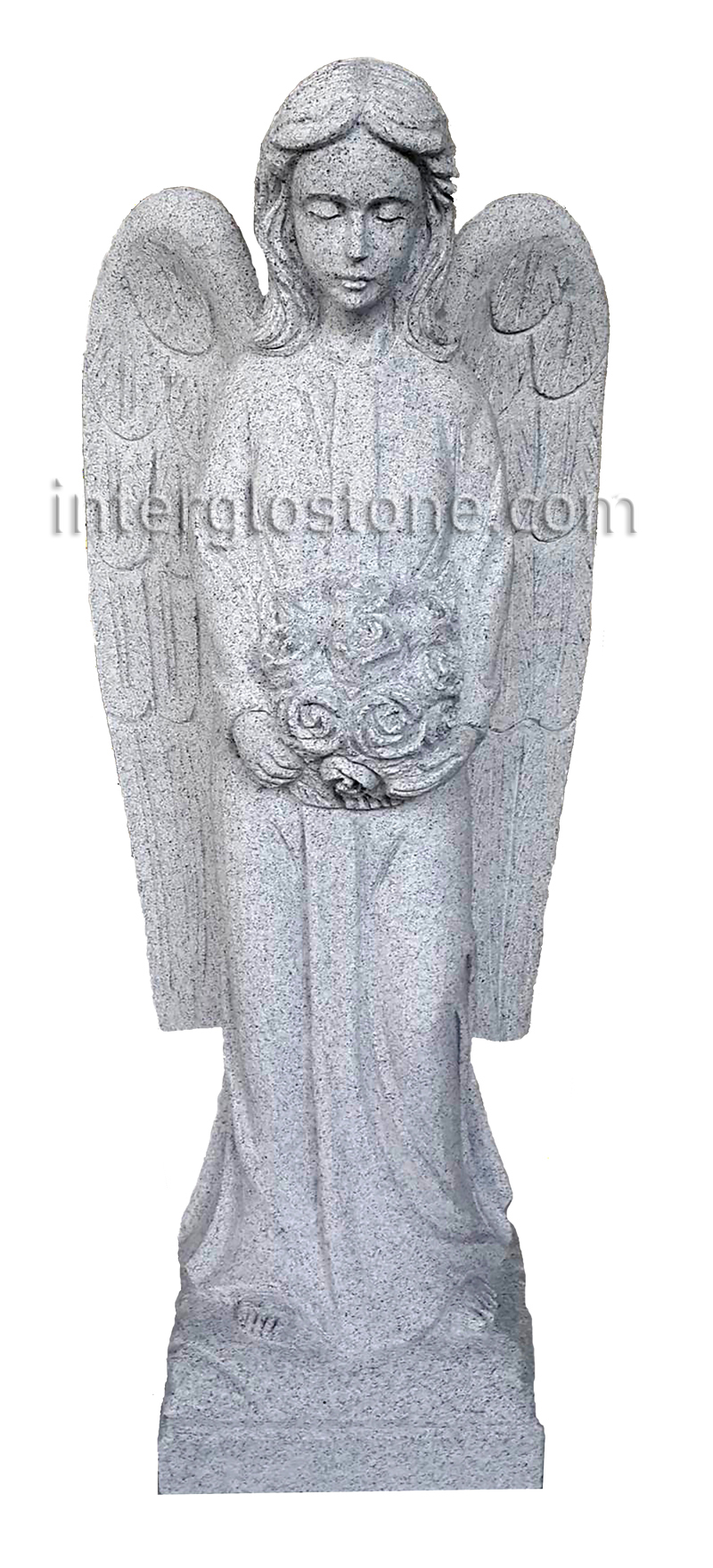 angel-with-flowers-statue