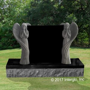 double-praying-angel-headstone