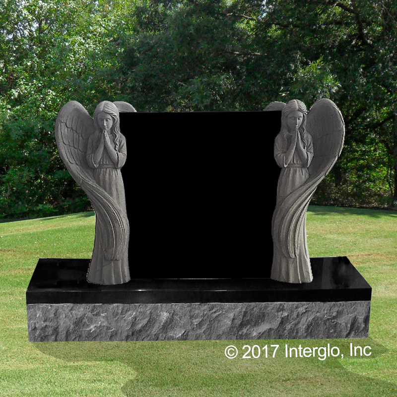double-praying-angel-headstone