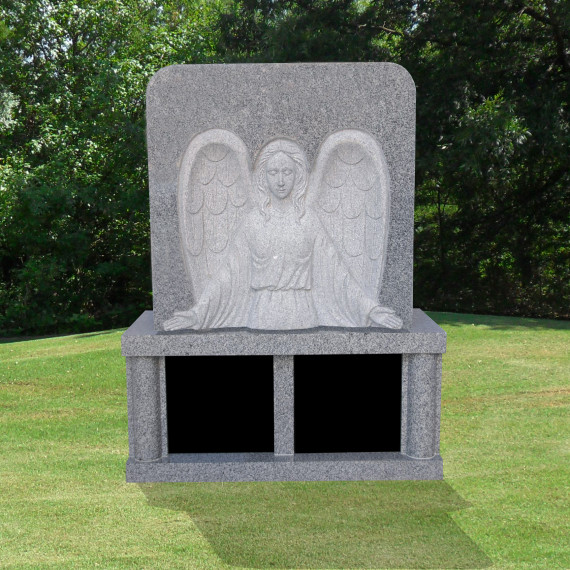 guardian-angel-3-bas-relief-headstone-on-base-unit