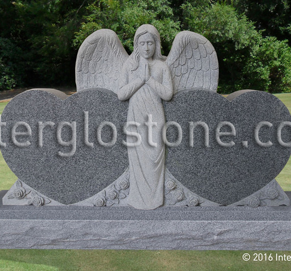 praying-angel-double-heart-headstone