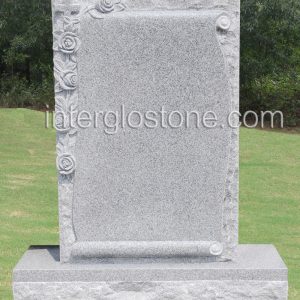 scroll-with-cross-flowers-headstone