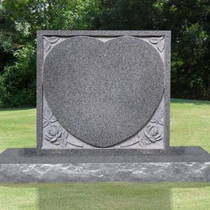 single-heart-with-recessed-flowers-headstone
