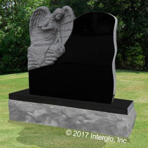 sitting-angel-with-flowers-headstone